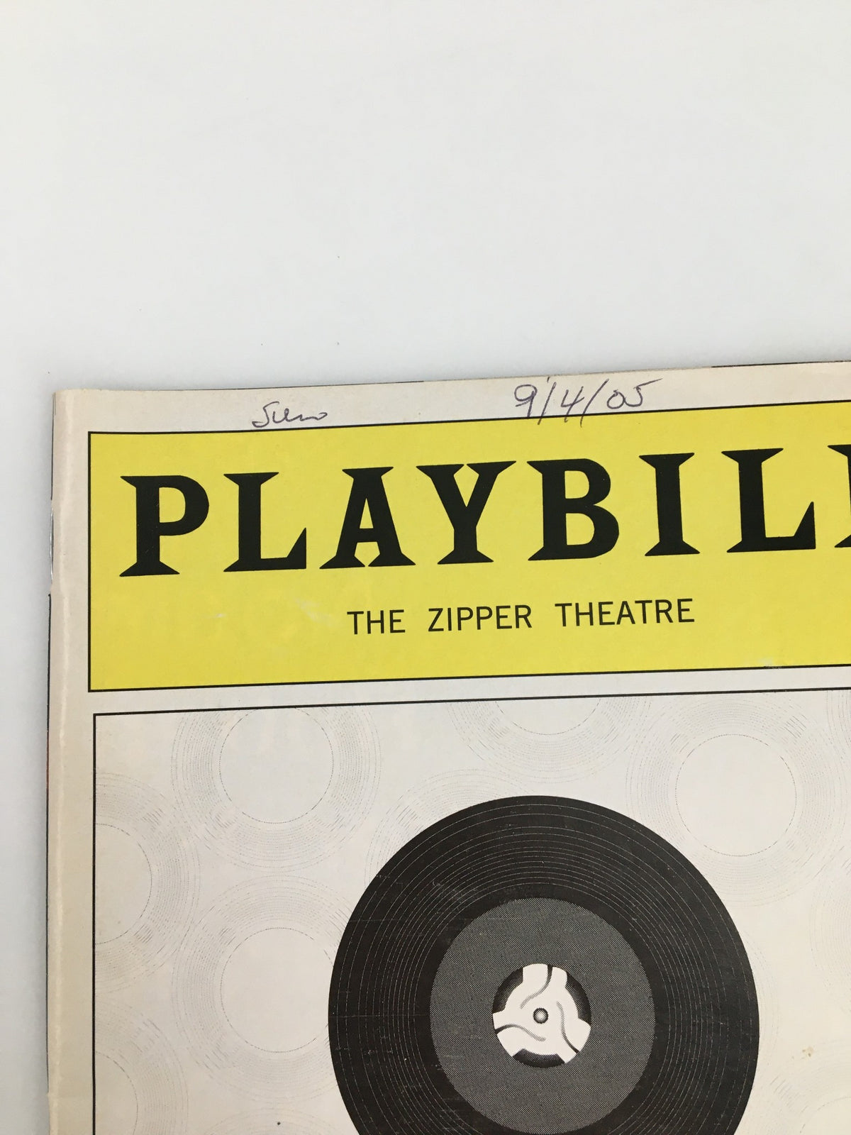 Cover of the 2005 Playbill from The Zipper Theatre featuring the title in bold, depicting the production of Maya Days.