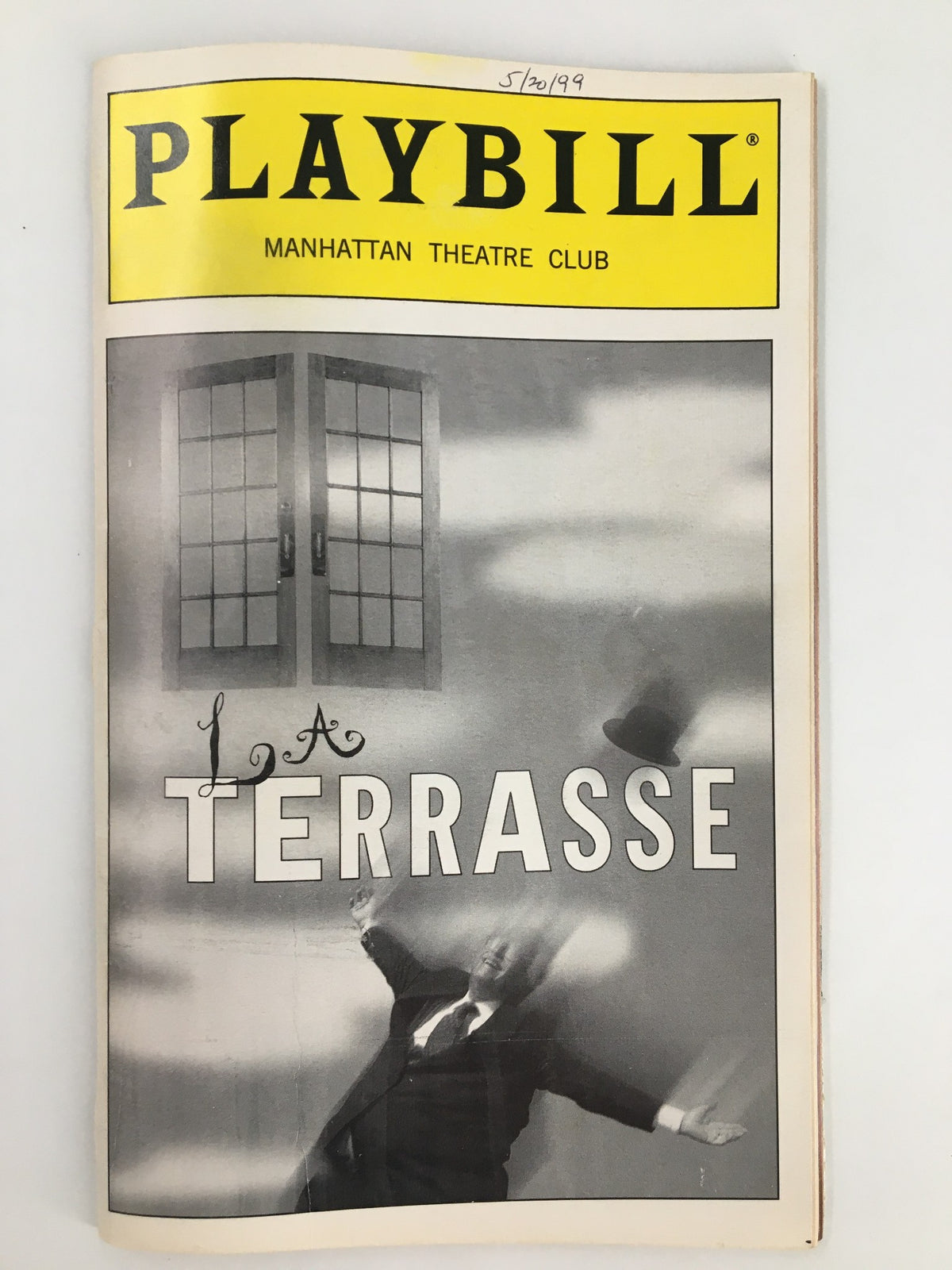 1999 Playbill for La Terrasse at the Manhattan Theatre Club featuring a dramatic cover design.