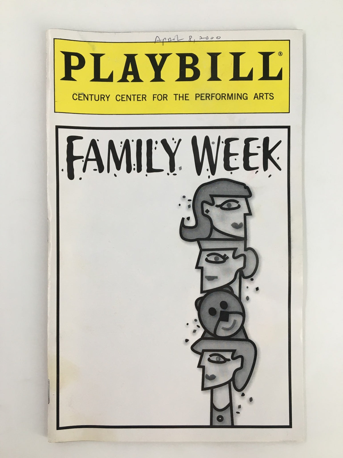2000 Playbill Century Center for Performing Arts featuring Carol Kane in Family Week, showcasing the colorful artistic design on the cover.