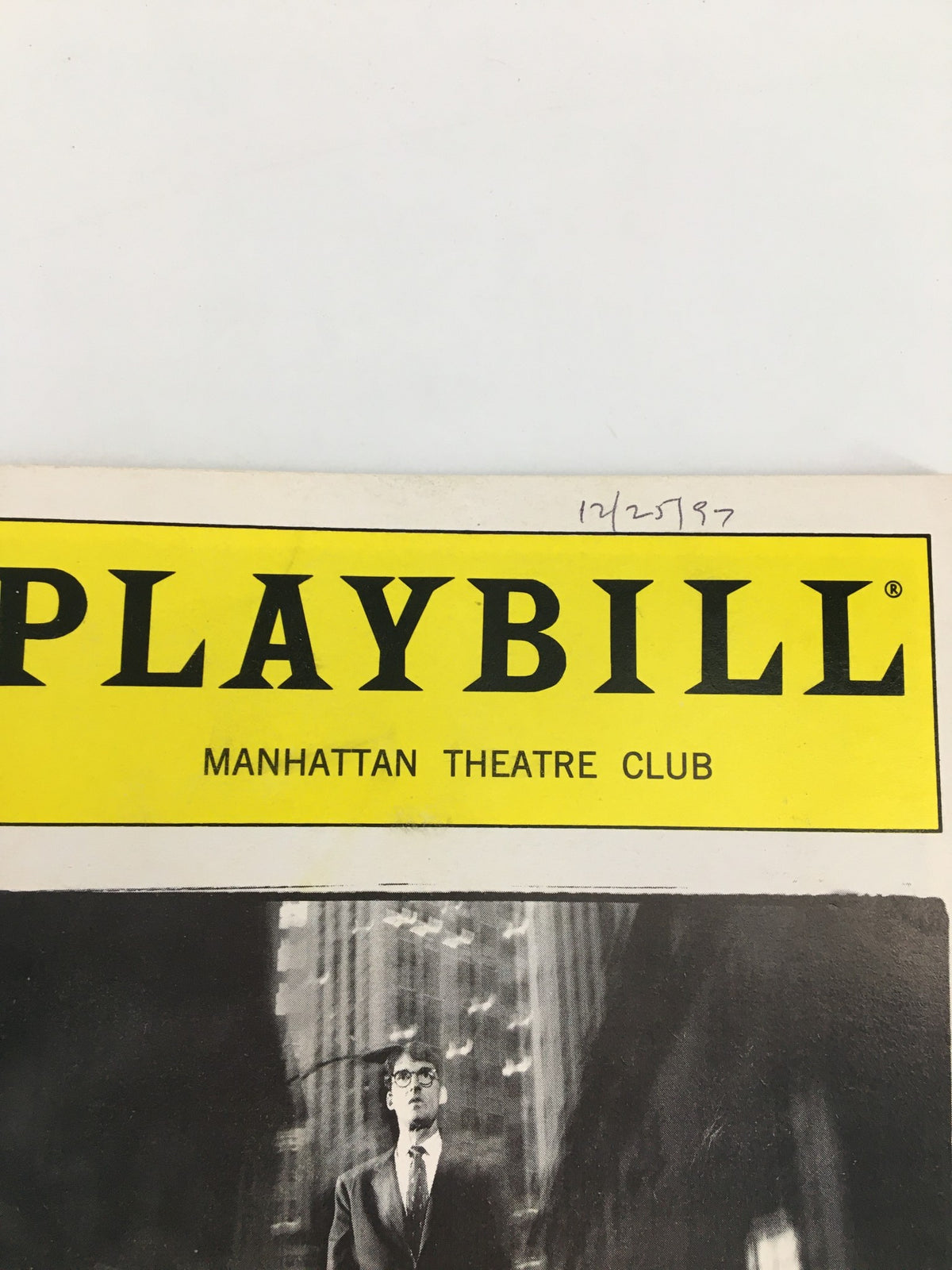 1997 Playbill Manhattan Theatre Club featuring Patricia Clarkson in Three Days of Rain, showcasing the cover design and vintage details.