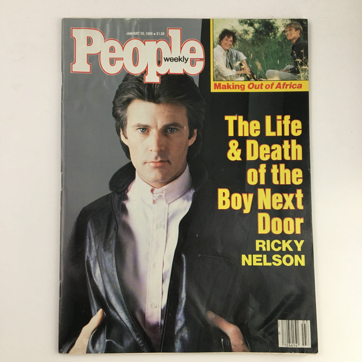 People Weekly Magazine January 20 1986 featuring The Life & Death of Ricky Nelson, showcasing a youthful Ricky Nelson on the cover.