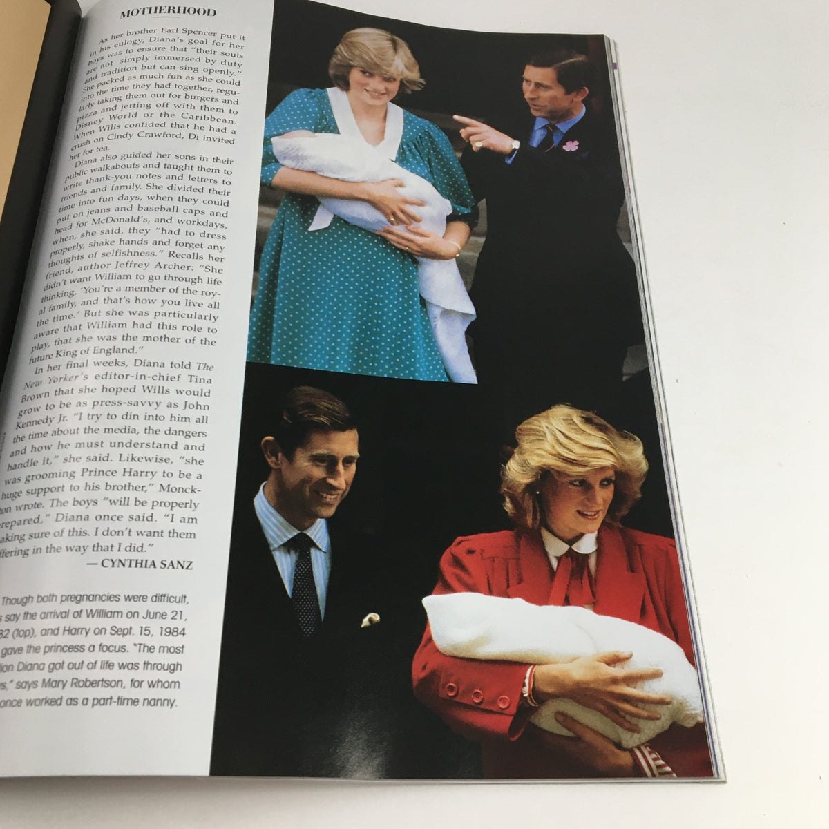 People Weekly Fall 1997 Princess Diana Cover depicting Diana as a mother holding her baby, with Prince Charles beside her.