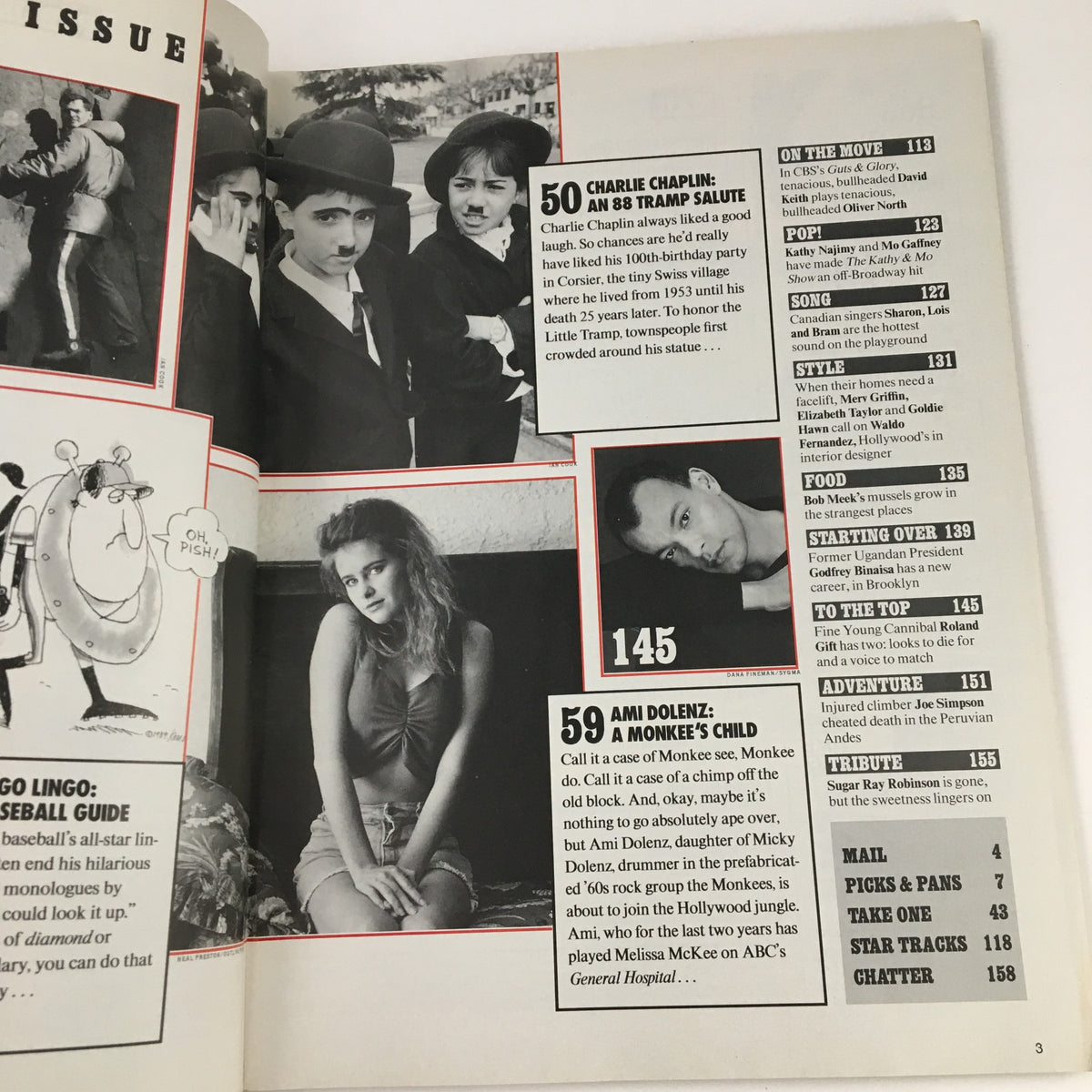 Another inside page of People Weekly Magazine May 1, 1989, featuring summaries of articles and images, including a focus on Ami Dolenz and other topics, alongside the ongoing theme of cultural commentary.