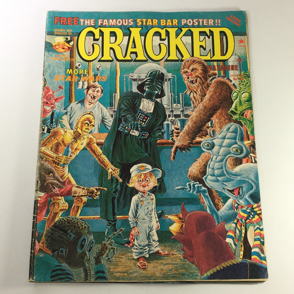 Vintage Cracked Magazine January 1978 Issue #148 featuring Star Wars characters on the cover, showcasing humor and pop culture from the late 1970s.