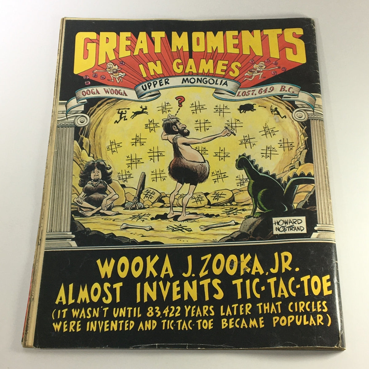 Cracked Magazine January 1978 Issue #148 featuring the back cover with a humorous comic titled 'Great Moments in Games'.