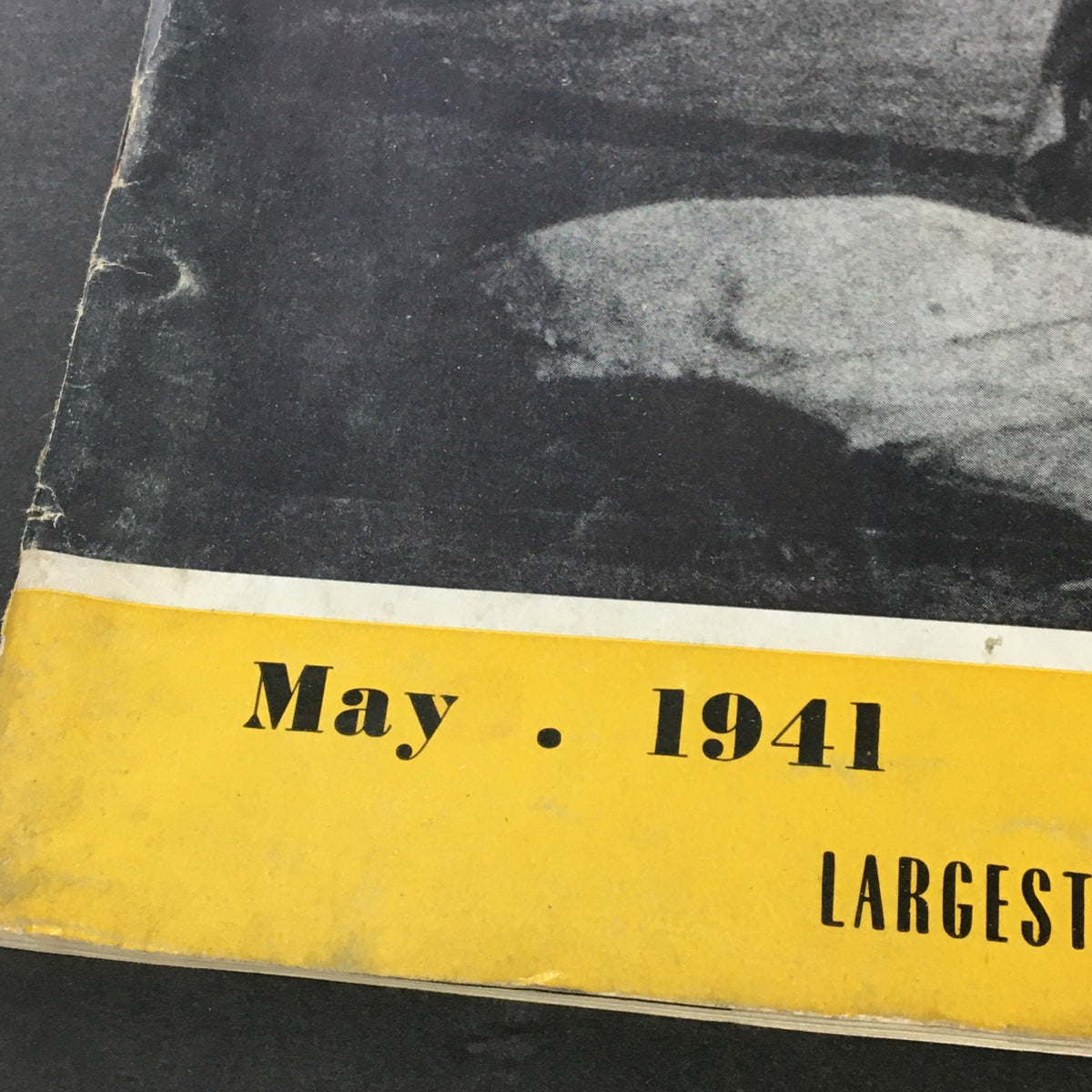 Close-up of the publication date on the cover of VTG Home Movies Magazine May 1941, emphasizing the historical significance of this vintage magazine.