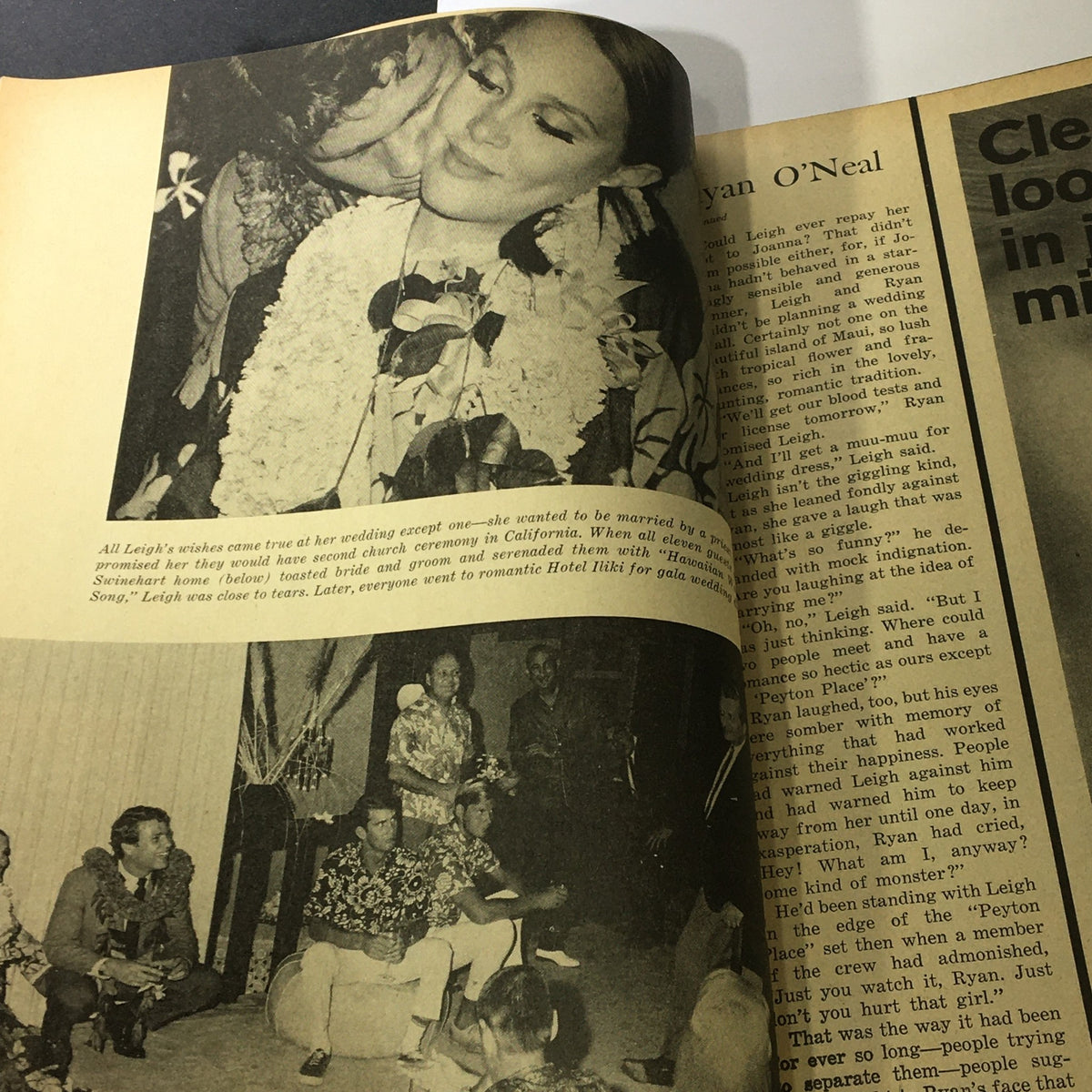 Vintage Photoplay Magazine May 1967 - A romantic image of Ryan O'Neal at a wedding, capturing Hollywood's glamorous moments.