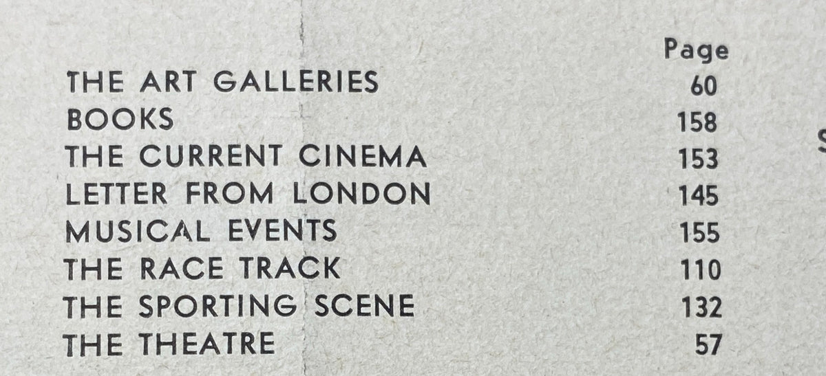 Interior page showing the table of contents from The New Yorker magazine, May 25, 1963, listing articles including The Art Galleries, The Current Cinema, and The Theatre.