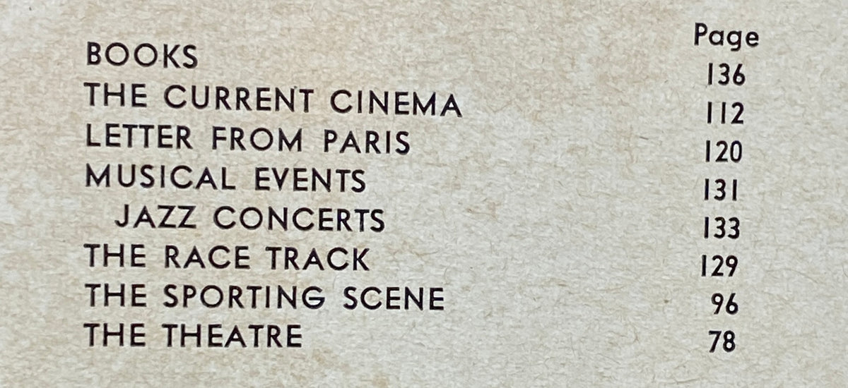 The New Yorker Complete Magazine May 30, 1964 table of contents listing notable articles including 'The Current Cinema' and 'Letter from Paris',