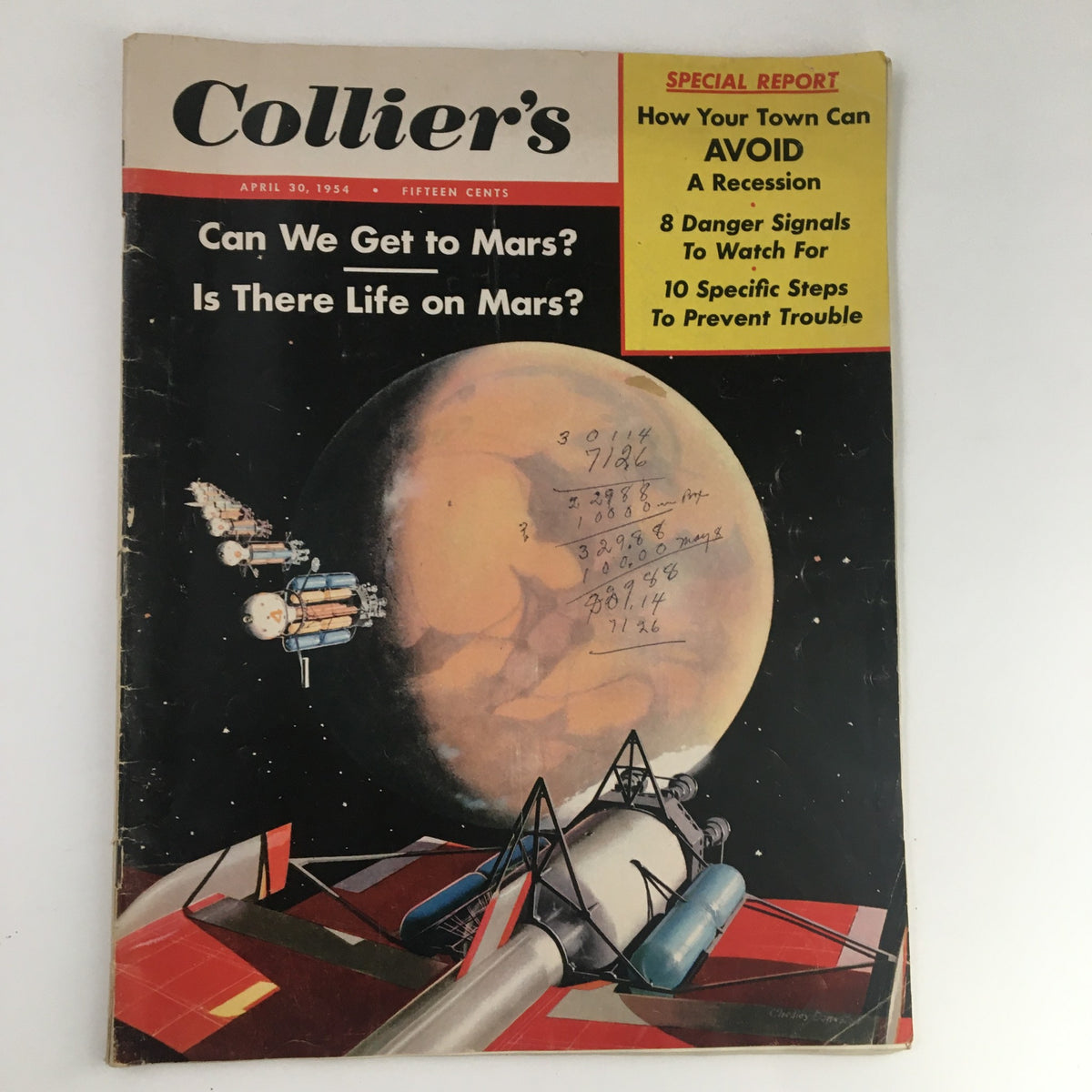 Collier's Magazine April 30 1954 Can We Get To Mars & Is There Life on Mars