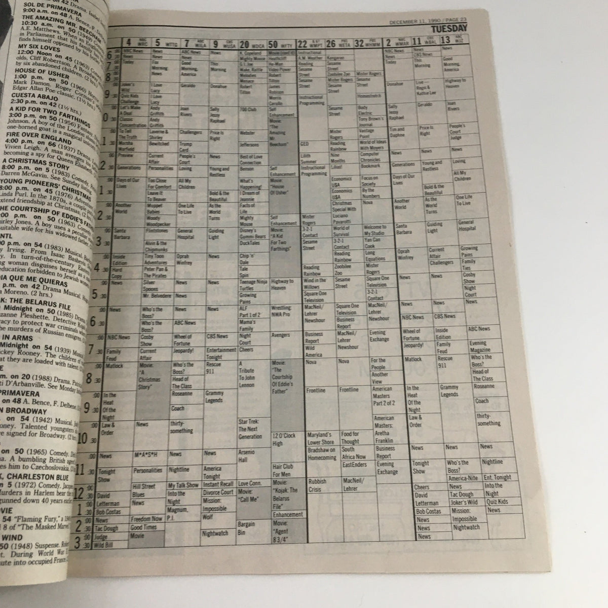 The Washington Post December 1990 Guest Speaker Peter Falk as Columbo No Label