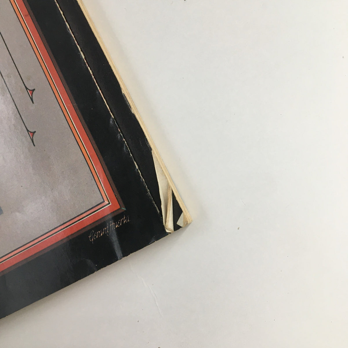 Close-up image of the corner of the Baltimore Sun Magazine from May 17, 1987, showing minor wear on the cover of the 'Lighting Up The World' issue.