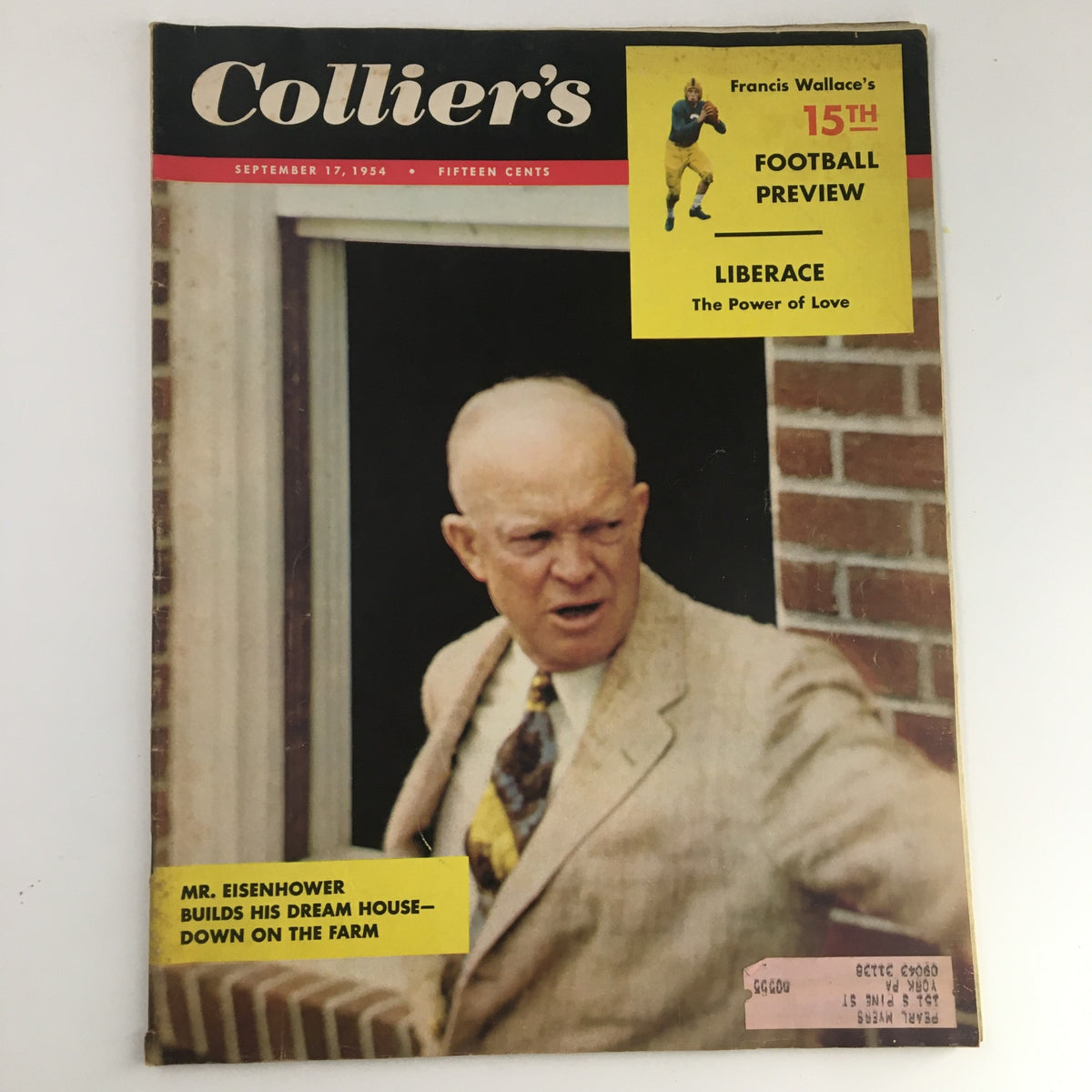 Vintage Collier's Magazine September 17 1954 Mr. Dwight Eisenhower & Francis Wallace