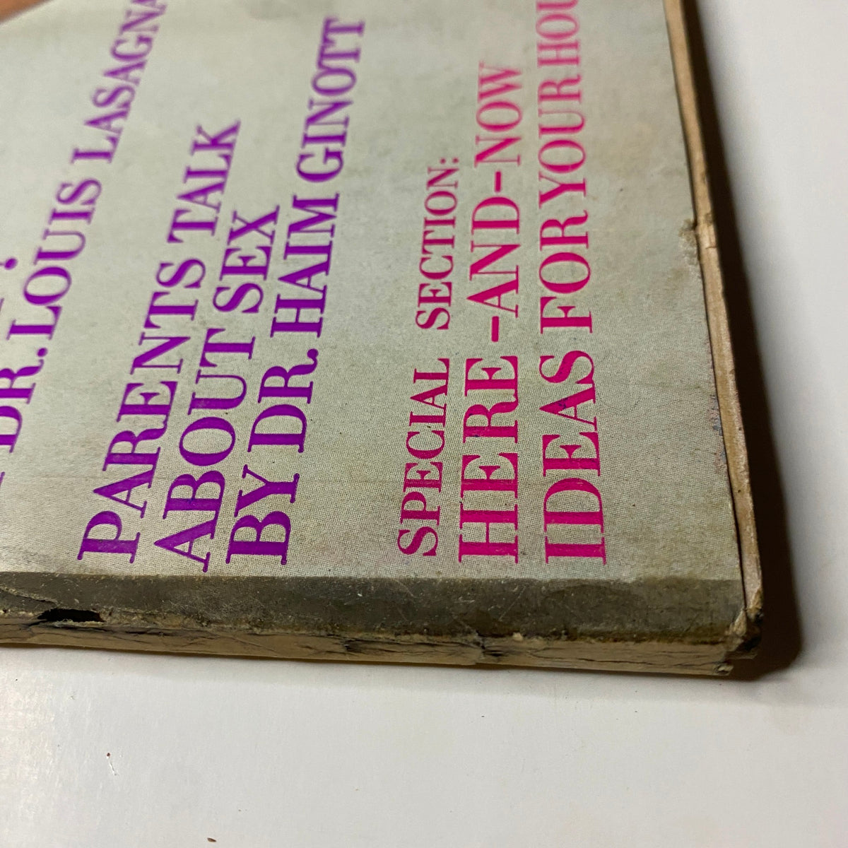 Back cover of Vogue Magazine October 15, 1969 displaying the section titles including special features on sex education and modern living.