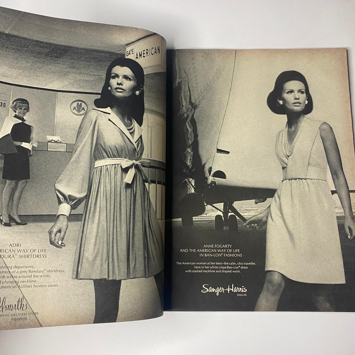 Evelyn Kuhn cover from Vogue Magazine February 15, 1969, featuring a fashion spread showcasing modern styles from Anne Fogarty and American fashions, emphasizing elegance and sophistication.