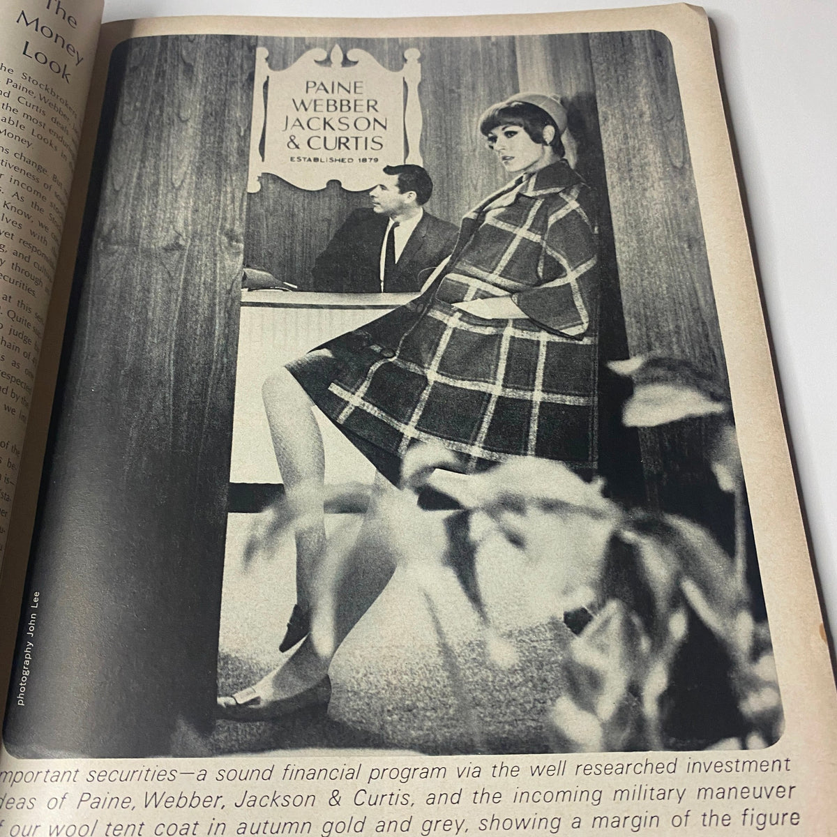 A model styled in a checkered coat in Vogue Magazine September 15, 1966, presenting the fashion of the time and reflecting the stylish essence captured by Richard Avedon.
