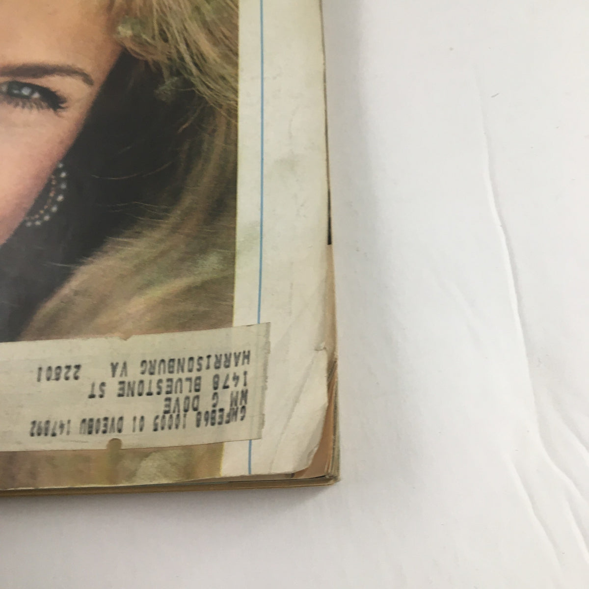 Close-up detail of the cover of Good Housekeeping Magazine May 1967 highlighting Candy Bergen with an address label on the front.