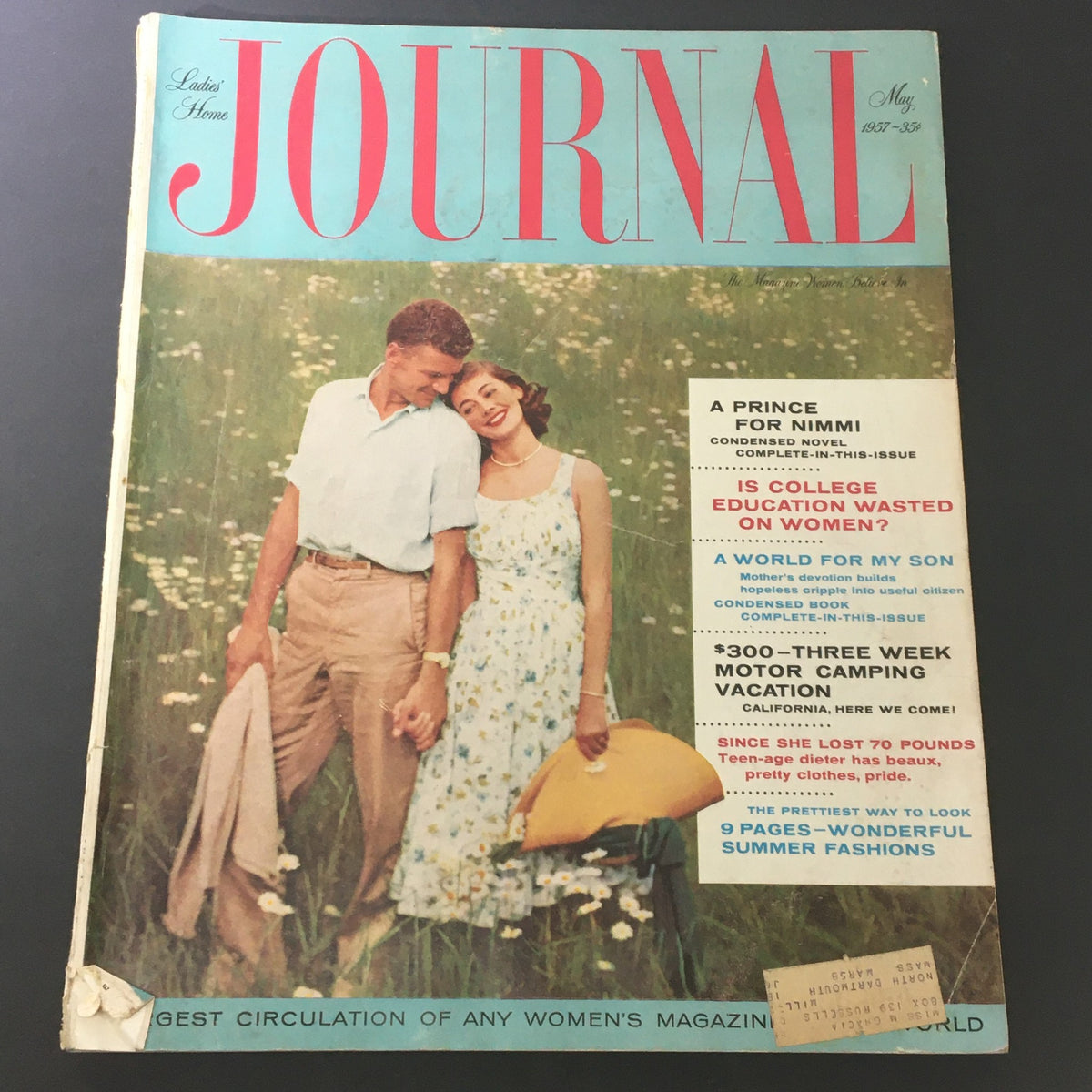 Vintage Journal Magazine May 1957 A Prince for Nimmi Novel, A World for my Son