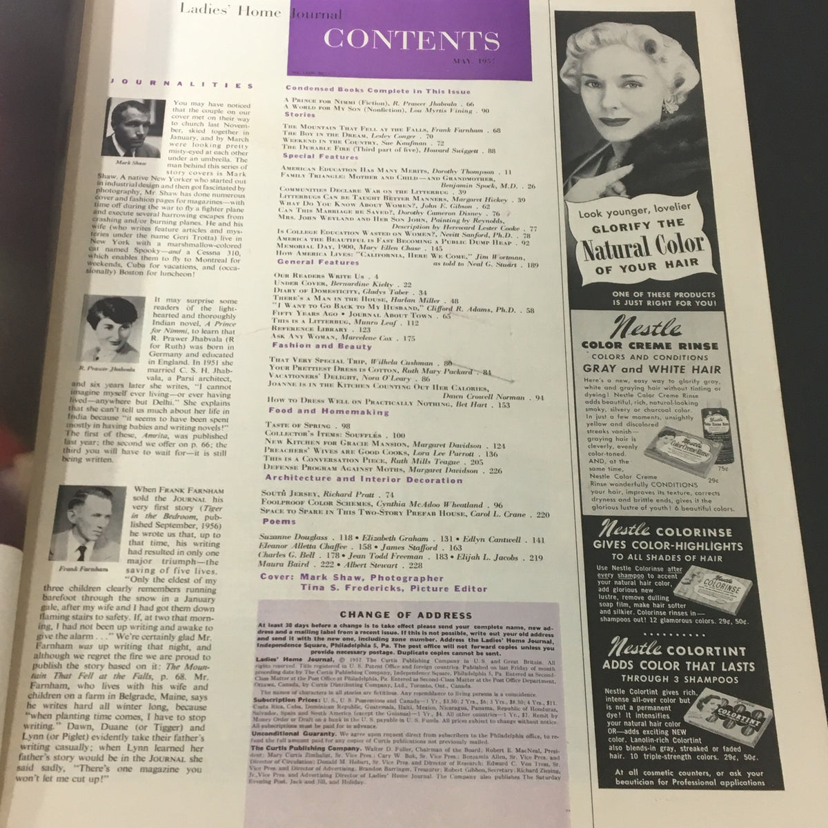 Vintage Journal Magazine May 1957 A Prince for Nimmi Novel, A World for my Son