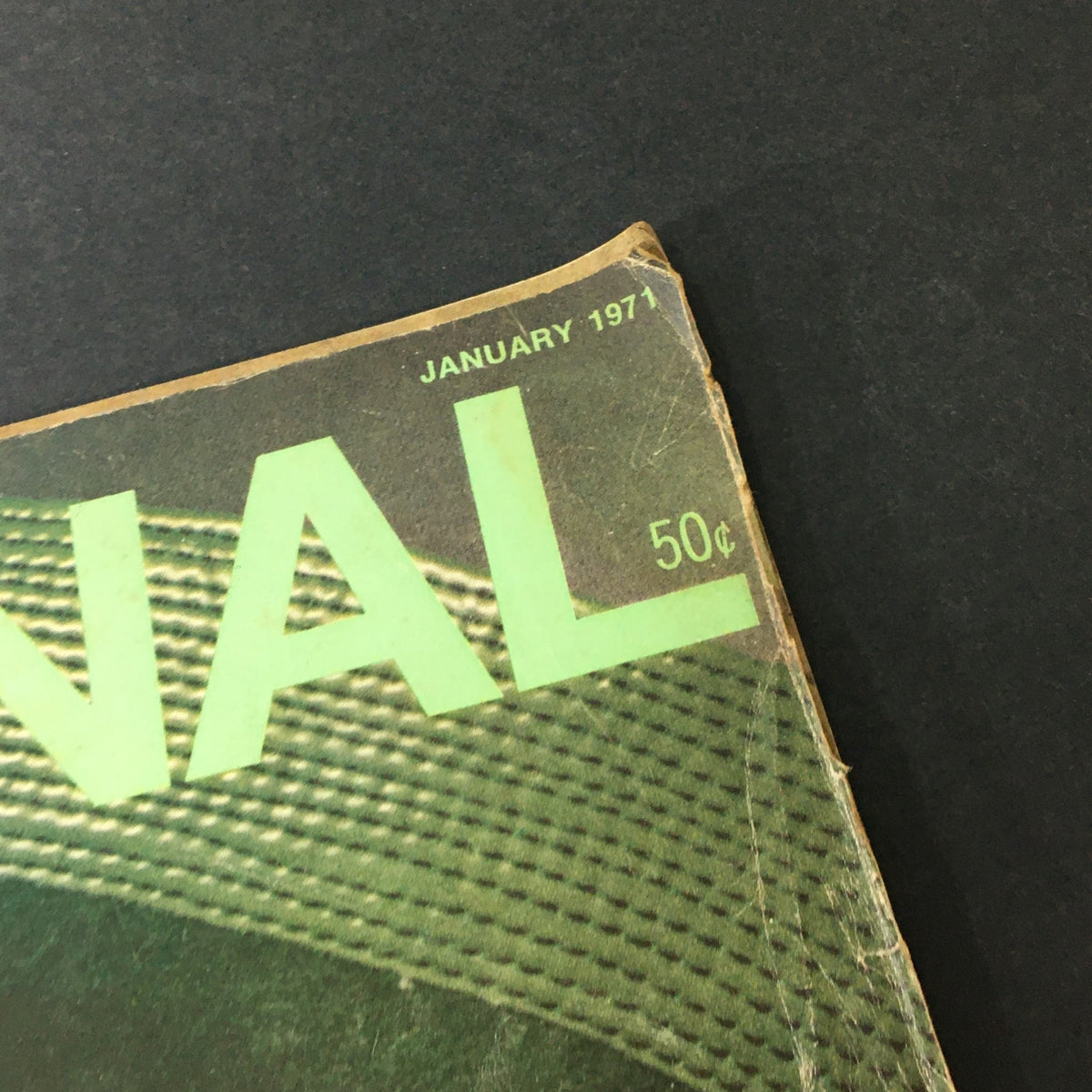 Cover page of VTG Journal Magazine January 1971 featuring the title with bold letters and the date.