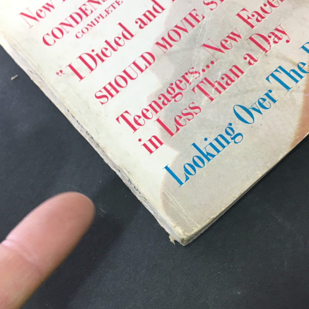 Back cover of VTG Journal Magazine May 1960 highlighting promotional content with vibrant red and blue text, representing classic advertising.
