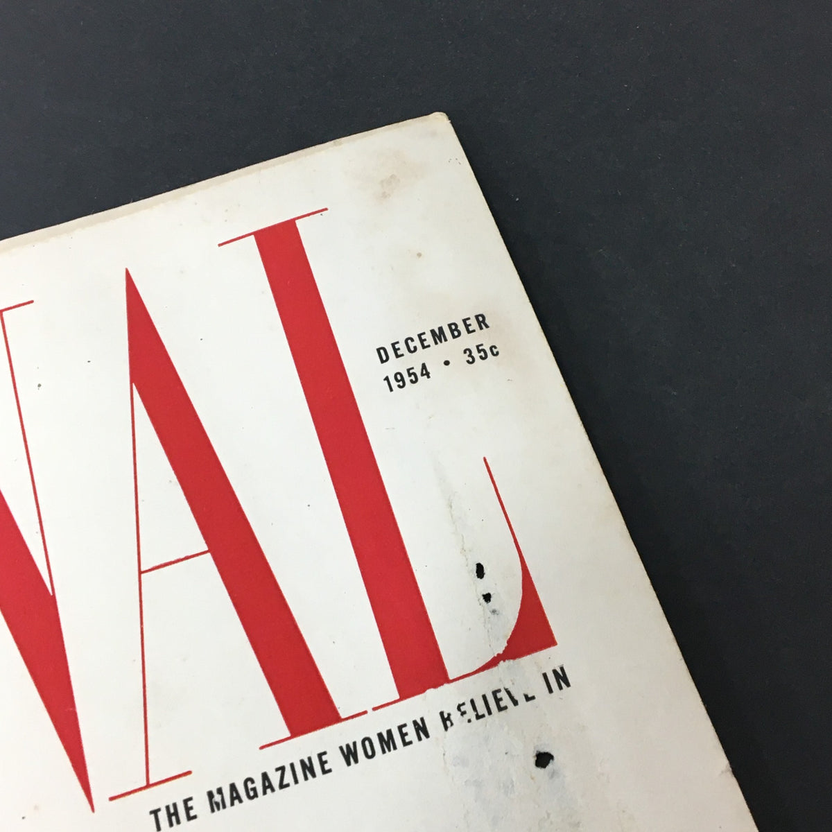 Close-up of the VTG Journal Magazine December 1954 title featuring a red 'JOURNAL' logo and publication date.