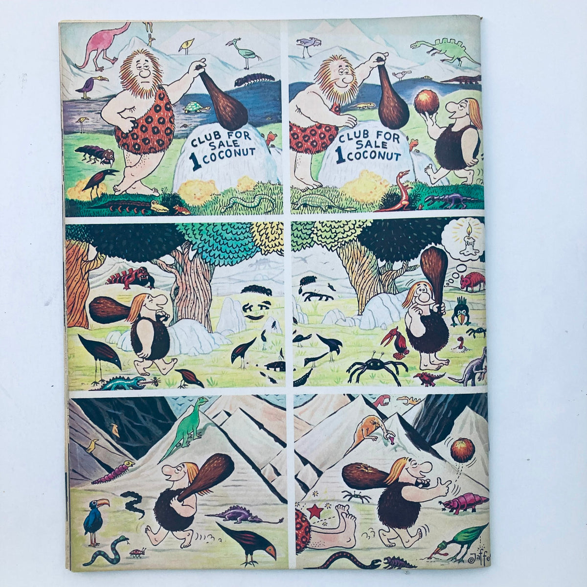 Illustration from VTG Mad Magazine December 1980 No. 219 titled 'The Dopes of Haphazzard', featuring humorous scenarios with cavemen, showcasing classic Mad Magazine art style with colorful imagery and witty commentary.