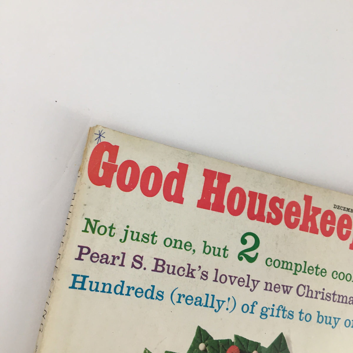 Cover of Good Housekeeping Magazine December 1967 showcasing vintage holiday themes and articles about Christmas gifts.