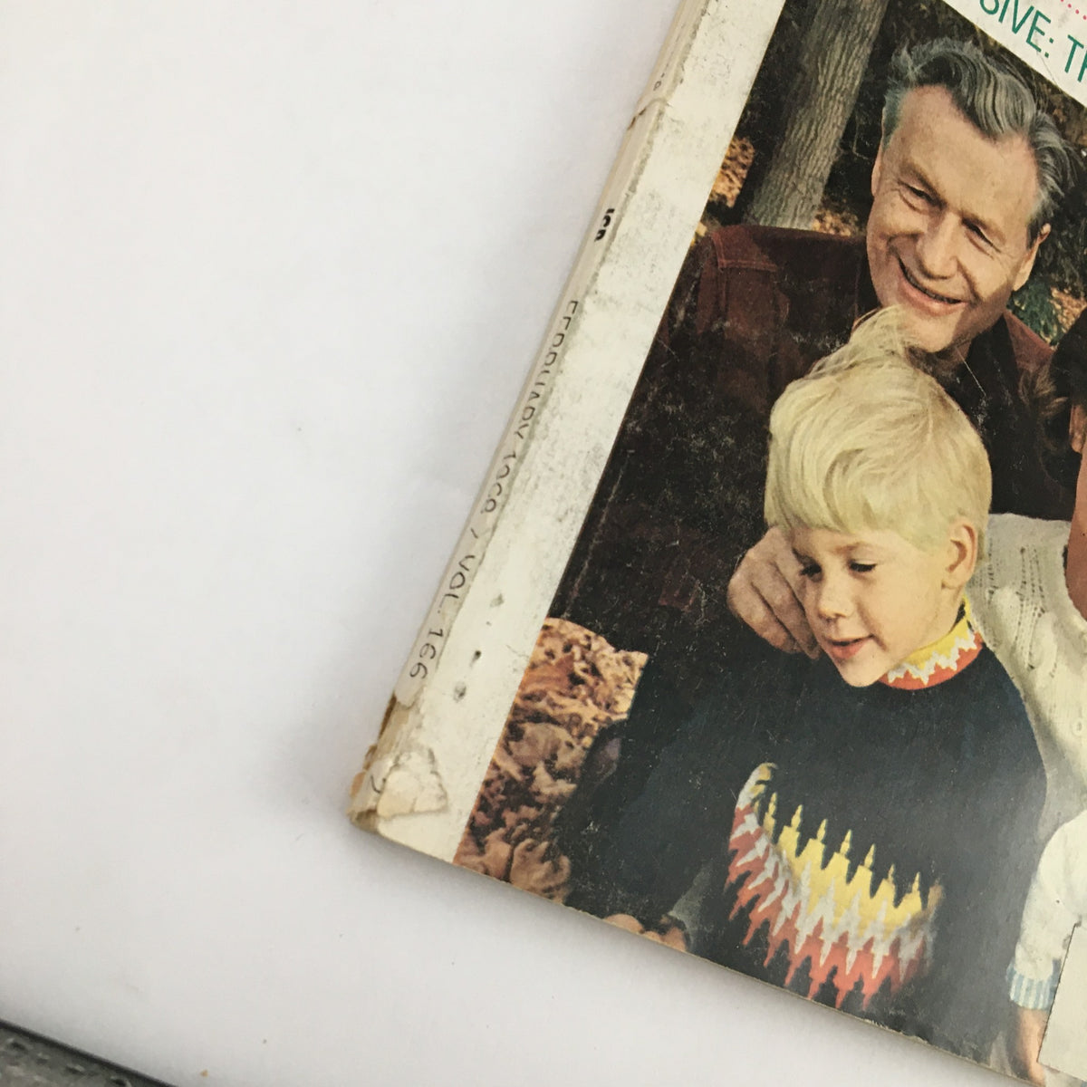 Close-up view of the cover of Good Housekeeping Magazine February 1968, highlighting the family featured in the exclusive article about The Rockefellers at Home. The image showcases the magazine's vintage design.