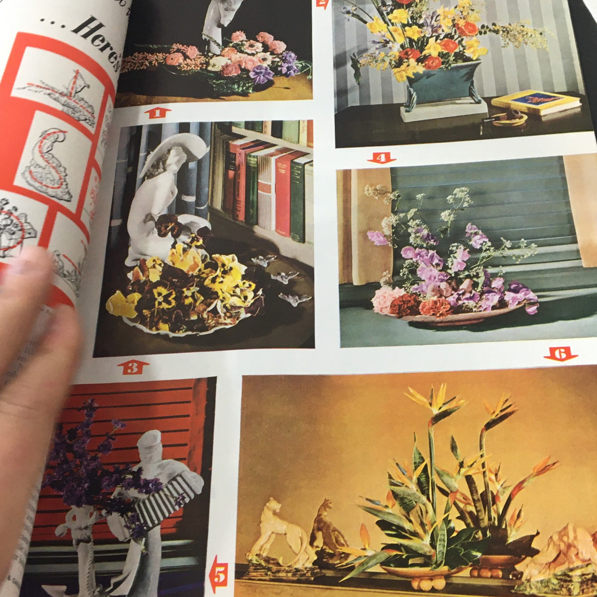 VTG Better Homes & Gardens April 1941 Flower Arranging Made Easy - A colorful page showcasing floral arrangements and decor ideas, emphasizing the artistry of flower arranging.