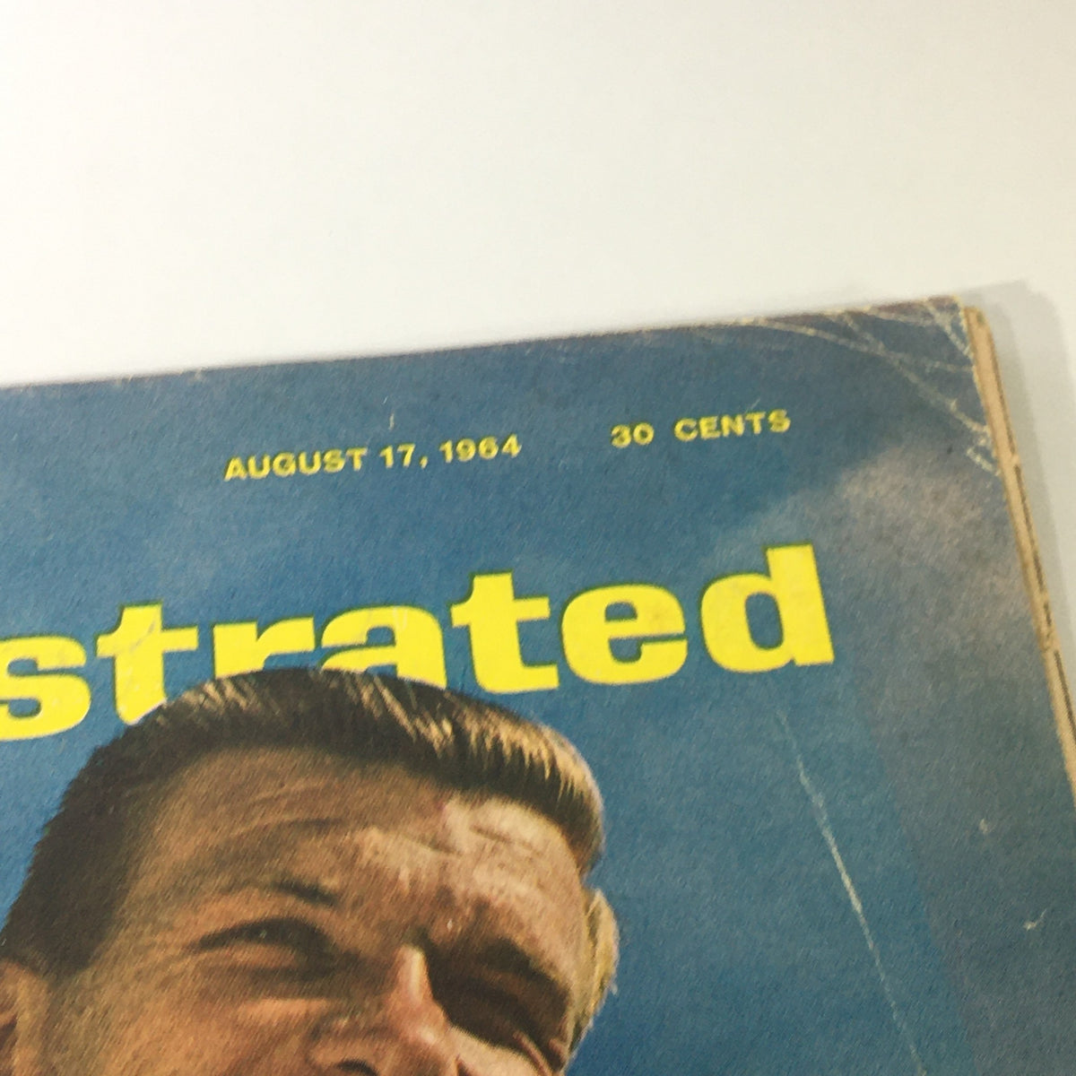 Close-up of the Sports Illustrated Magazine August 17, 1964 cover featuring the date and price, highlighting the edition's vintage appeal.
