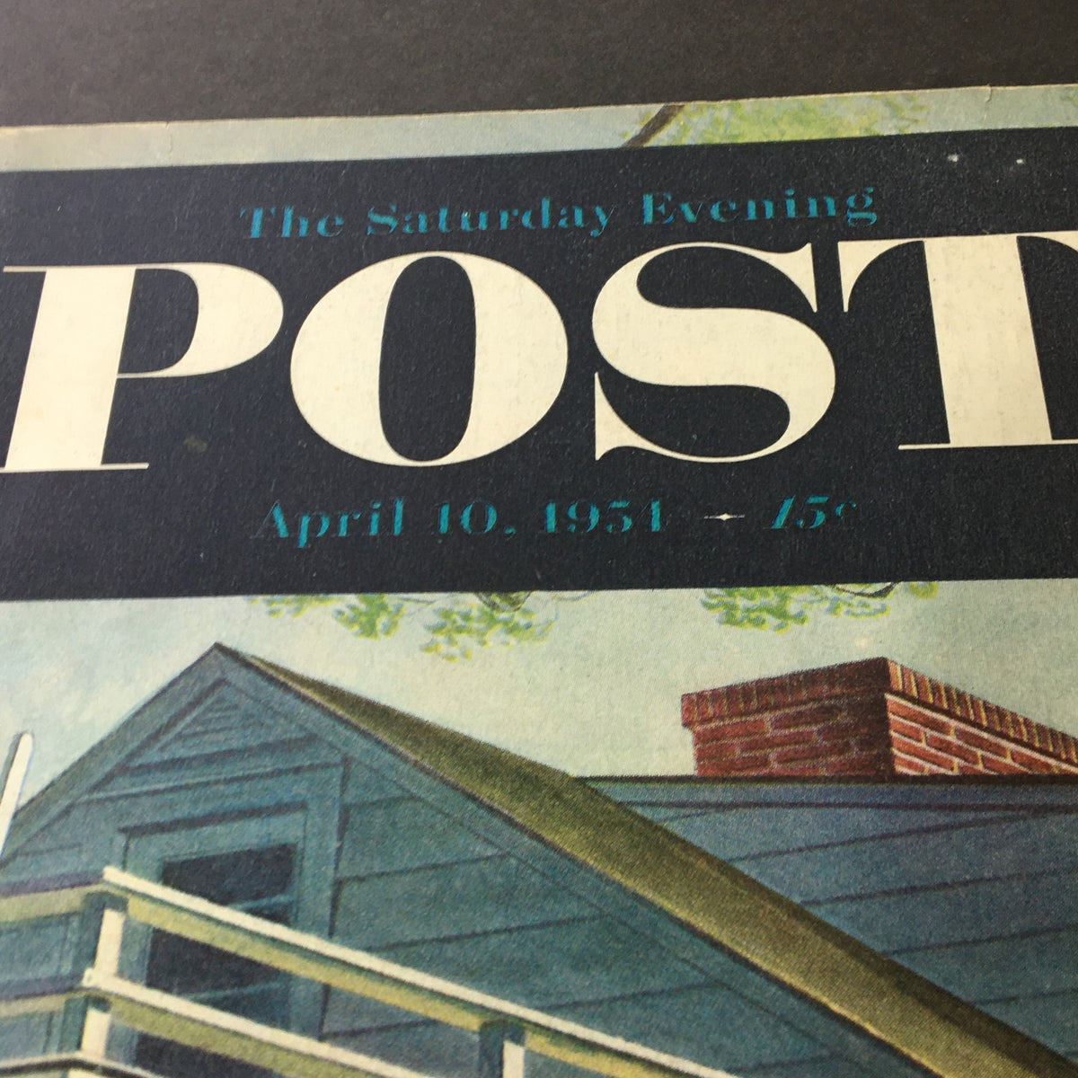 Close-up of the title header from the VTG The Saturday Evening Post April 10 1951, prominently displaying the magazine's name and publication date.