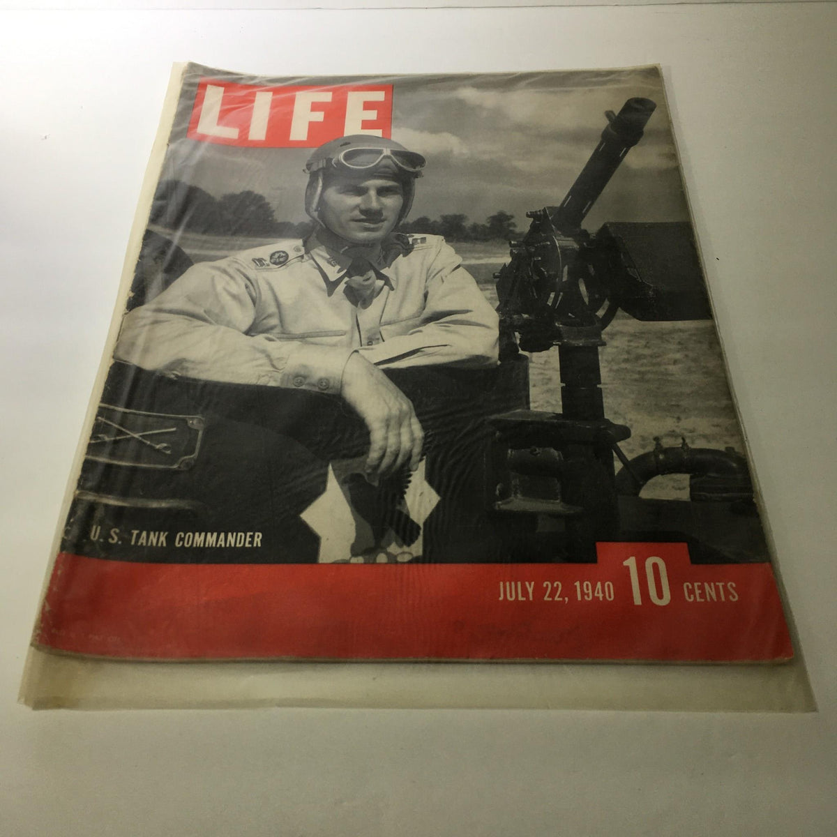 Cover of Life Magazine from July 22, 1940, featuring U.S. Tank Commander, showcasing military themes and historical significance.