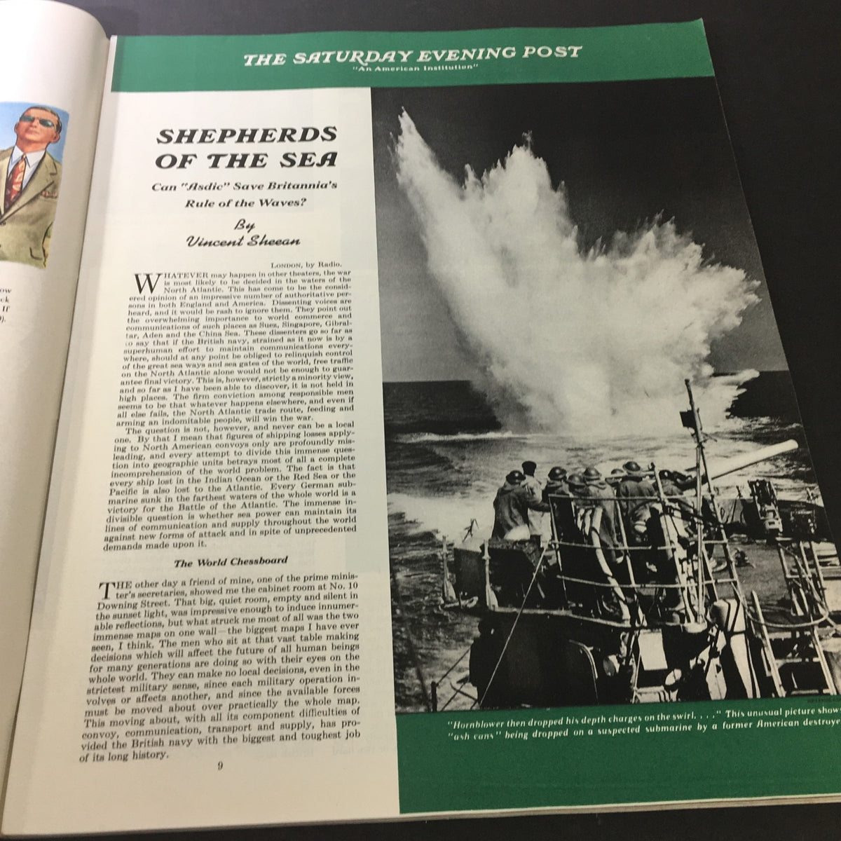 Vintage The Saturday Evening Post July 12 1941 England's War at Sea, Vincent Sheean
