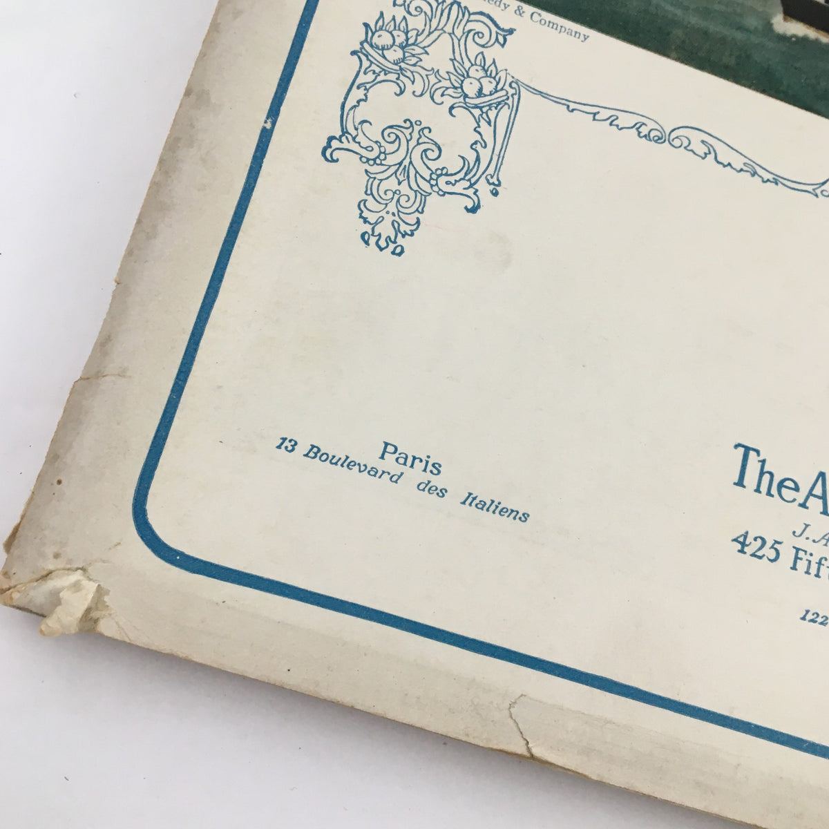 VTG The Spur Magazine May 1 1926 - Cover detail showing address of Paris and decorative border.
