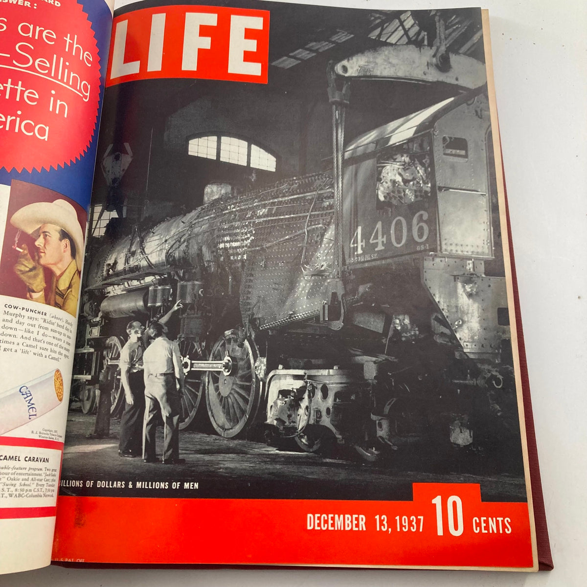 Vintage 1937 Bound Life Magazine November - December Weekly Issue