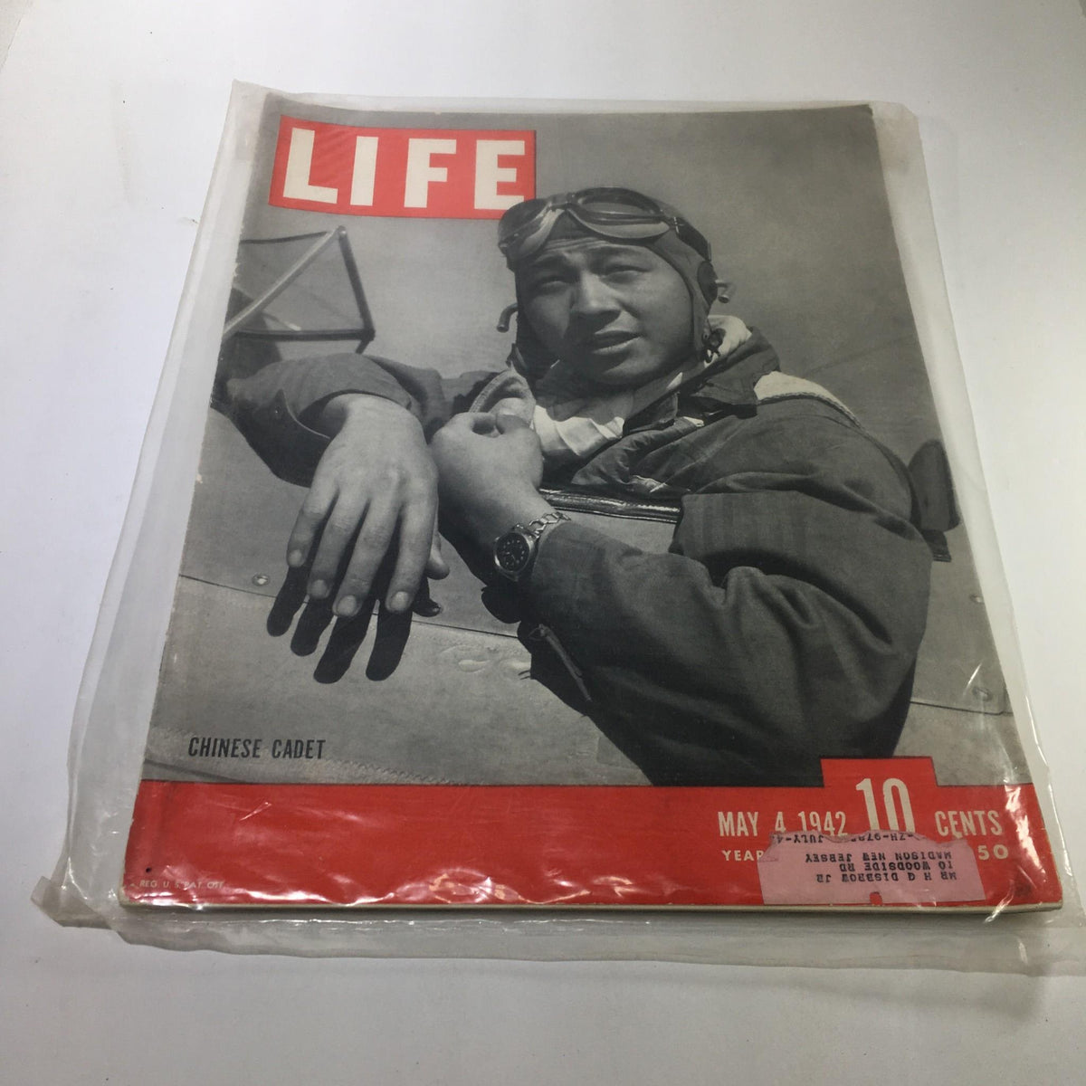 Cover of Life Magazine dated May 4, 1942 featuring a Chinese cadet, showcasing historical aviation and wartime themes from World War II.
