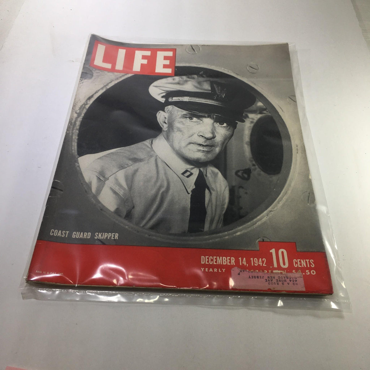 Cover of Life Magazine from December 14, 1942, featuring a Coast Guard Skipper, showcasing vintage design and historical significance from World War II.