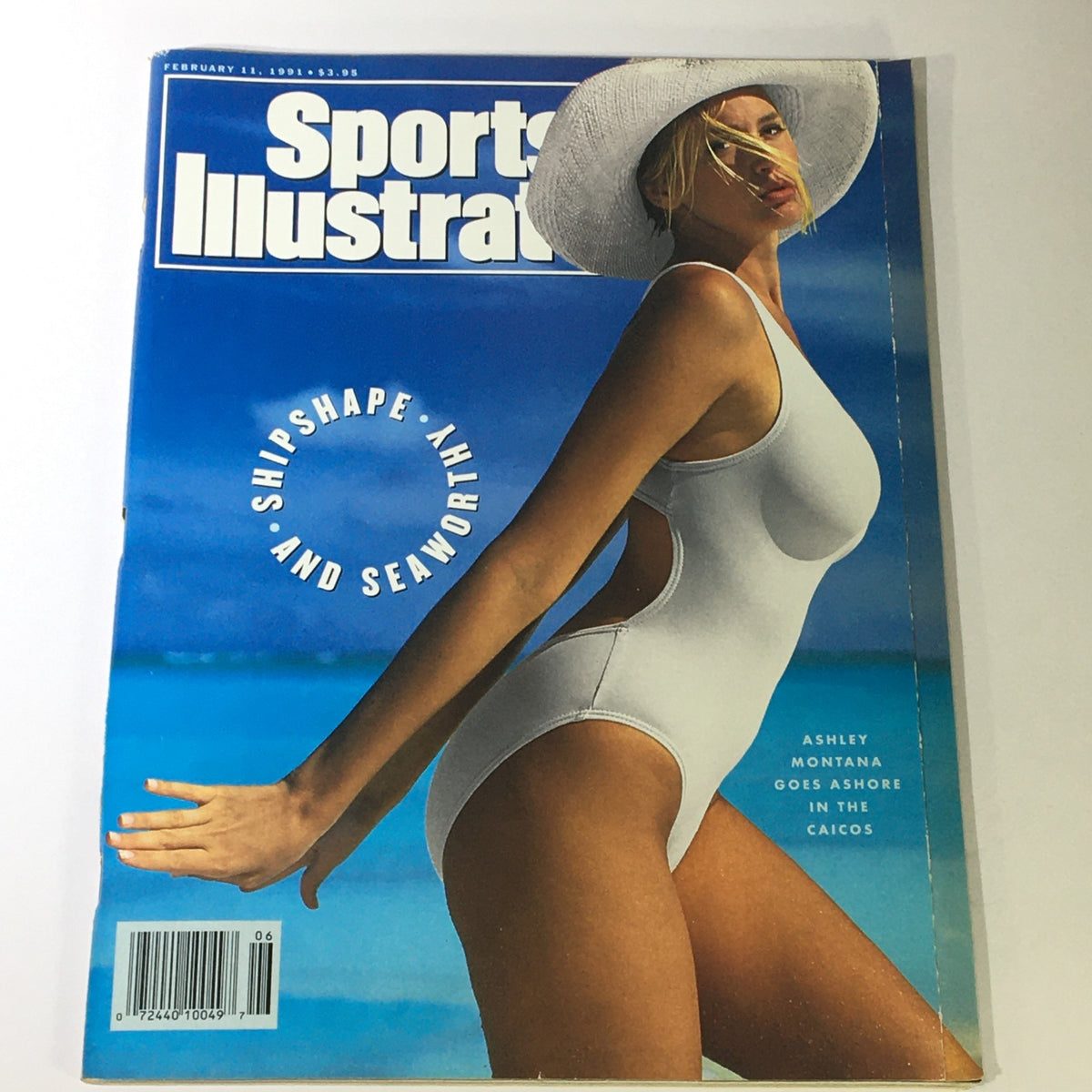 Sports Illustrated Magazine February 11 1991 featuring model Ashley Montana on the cover in a swimsuit against a beach backdrop, highlighting the vibrant design typical of early '90s publications.