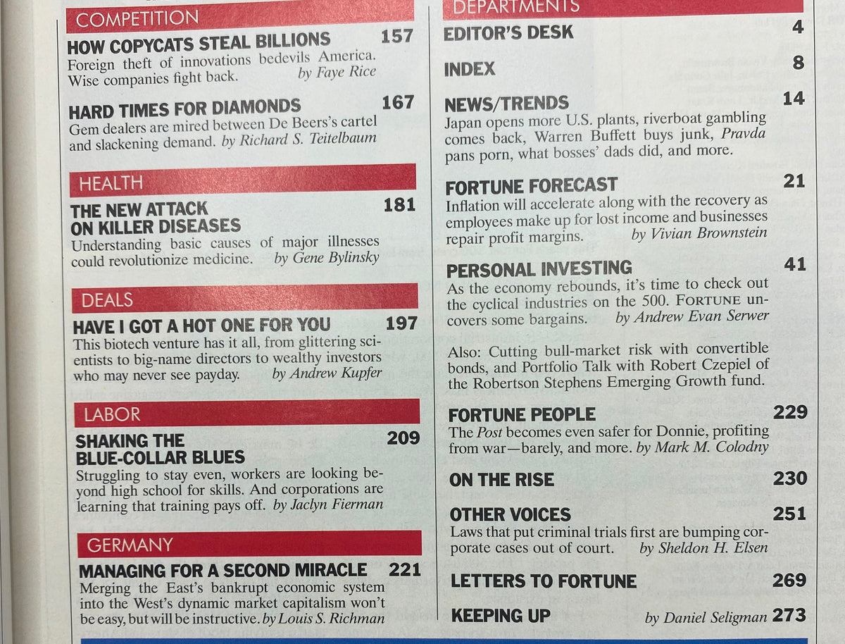 Fortune Magazine April 22, 1991 The 500 The Largest U.S. Industrial Corporations