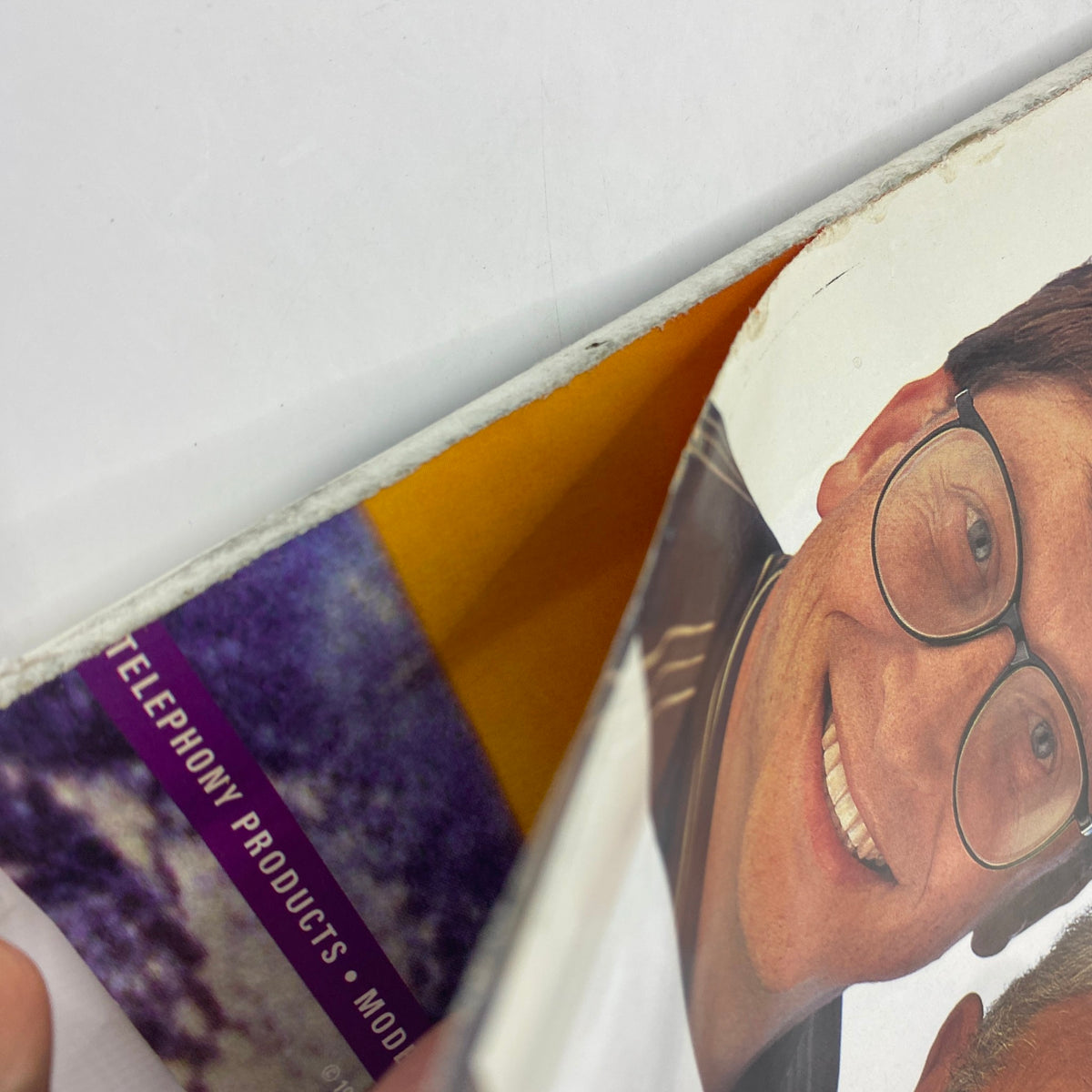 Close-up view of the spine of the July 8, 1996 Fortune Magazine, showcasing the prominent images of Bill Gates and Andy Grove, highlighting the magazine’s vintage appeal.