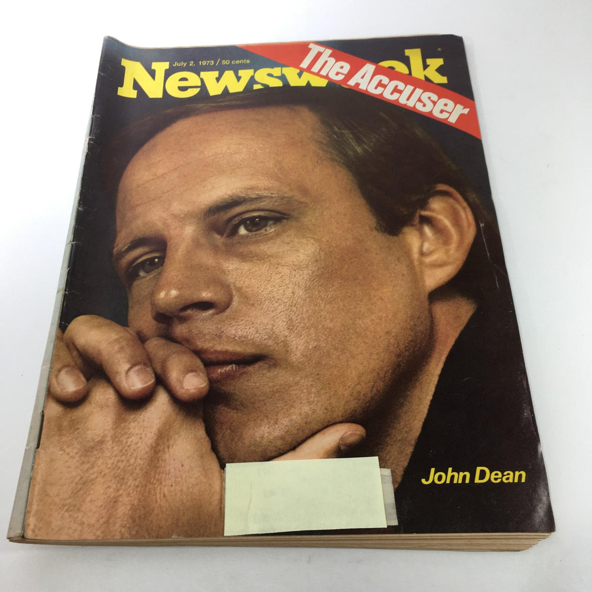 Cover of Newsweek Magazine: July 2, 1973, featuring a close-up of John Dean with the headline 'The Accuser'. The magazine captures a moment in American political history related to the Watergate scandal.