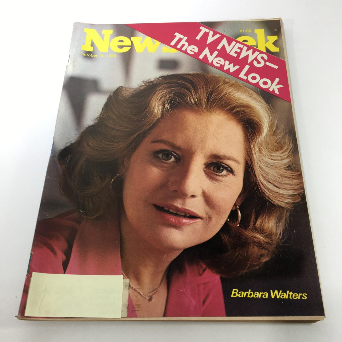 VTG Newsweek Magazine from October 11, 1976 featuring Barbara Walters on the cover, highlighting the theme "TV News - The New Look" in a vintage collectible format.