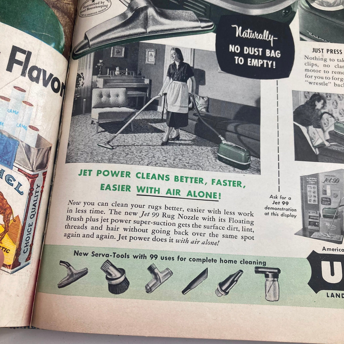 VTG 1952 Bound Life Magazine featuring an advertisement for the Jet 99 vacuum cleaner.