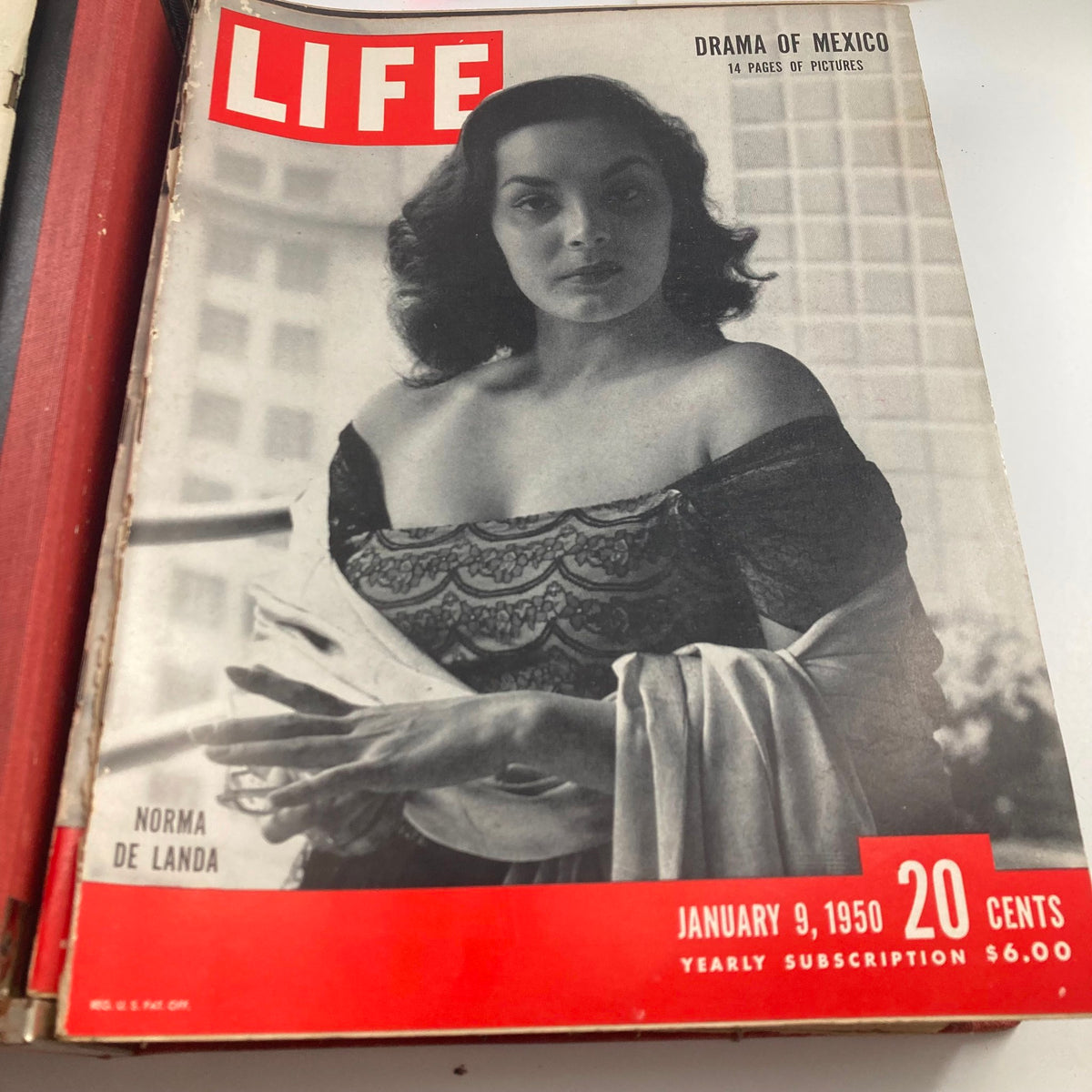 Cover of January 9, 1950, issue of LIFE magazine featuring actress Norma de Landa, capturing the essence of mid-century culture.