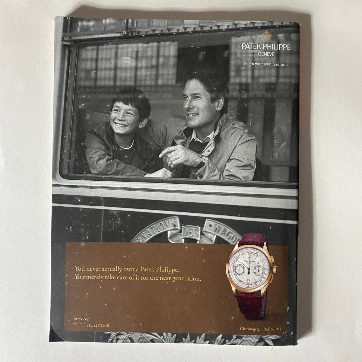 Fortune Magazine November 7, 2011 showcase advertisement from Patek Philippe, highlighting a family moment with a watch for the next generation.