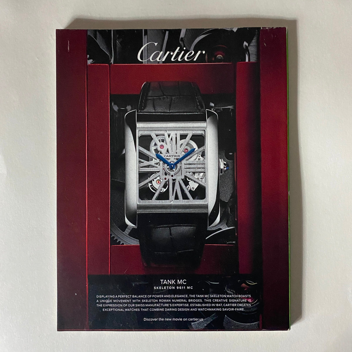 Back cover of the Fortune Magazine December 22, 2014 Investor's Guide 2015 displaying an advertisement for a Cartier watch.