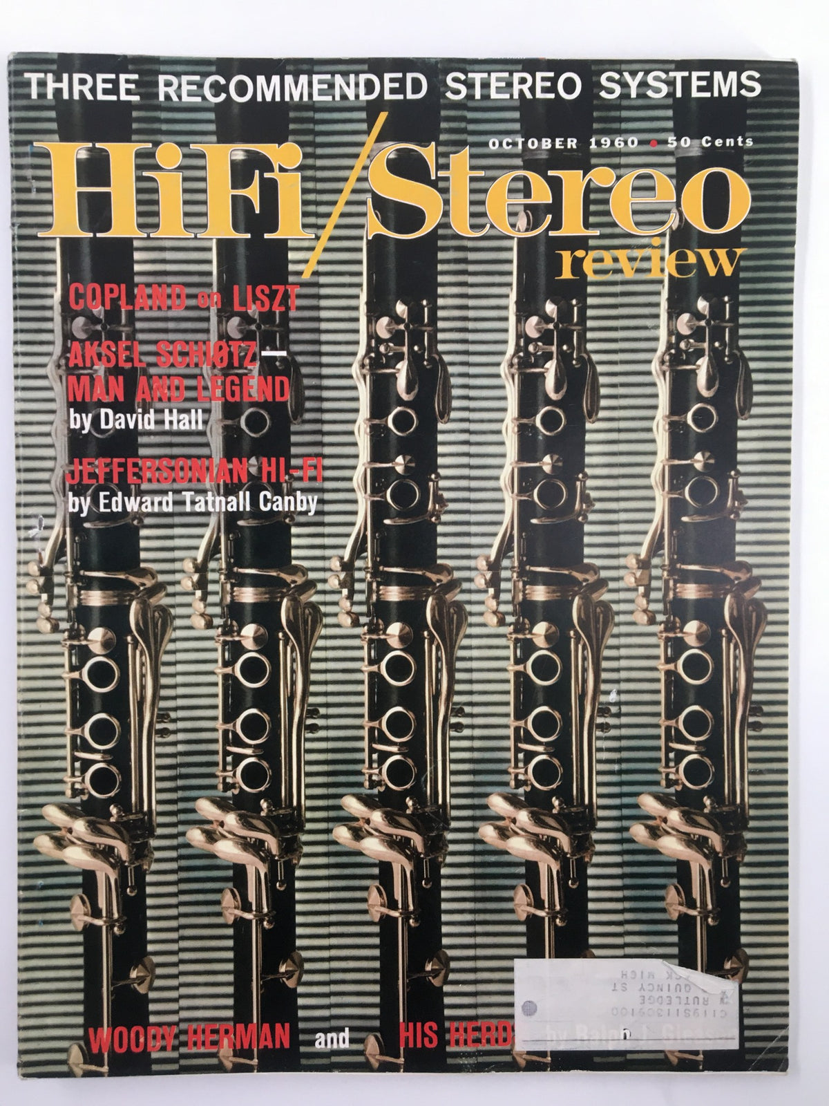 Cover of VTG HiFi/Stereo Review Magazine October 1960 featuring Aksel Schiotz, showcasing vintage audio culture.