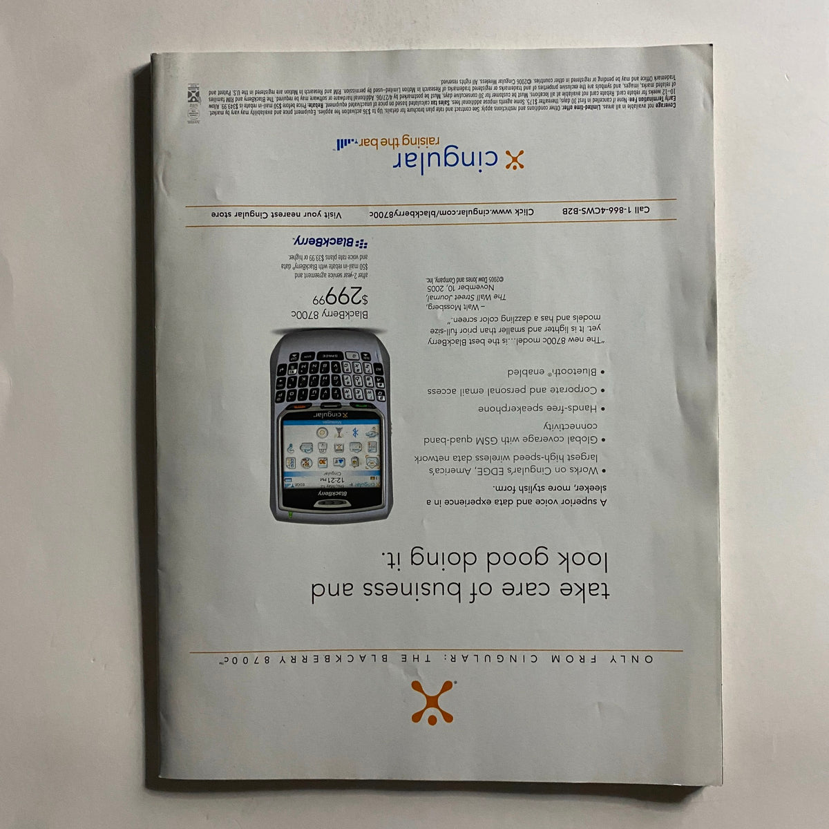 Back cover of Fortune Magazine April 3, 2006, featuring an advertisement and product information.