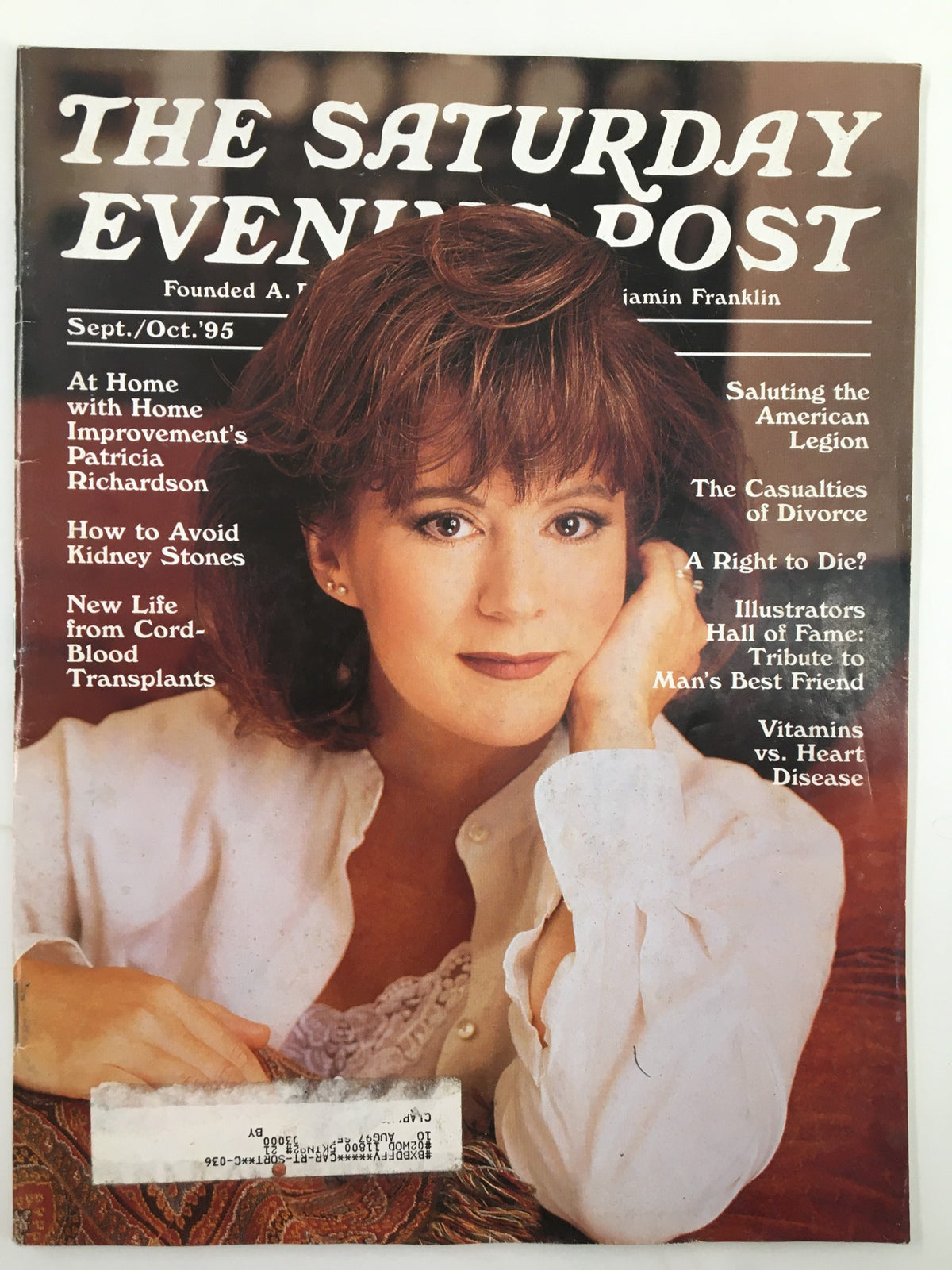 Cover of The Saturday Evening Post September 1995 featuring Patricia Richardson highlighting home improvements and related articles.